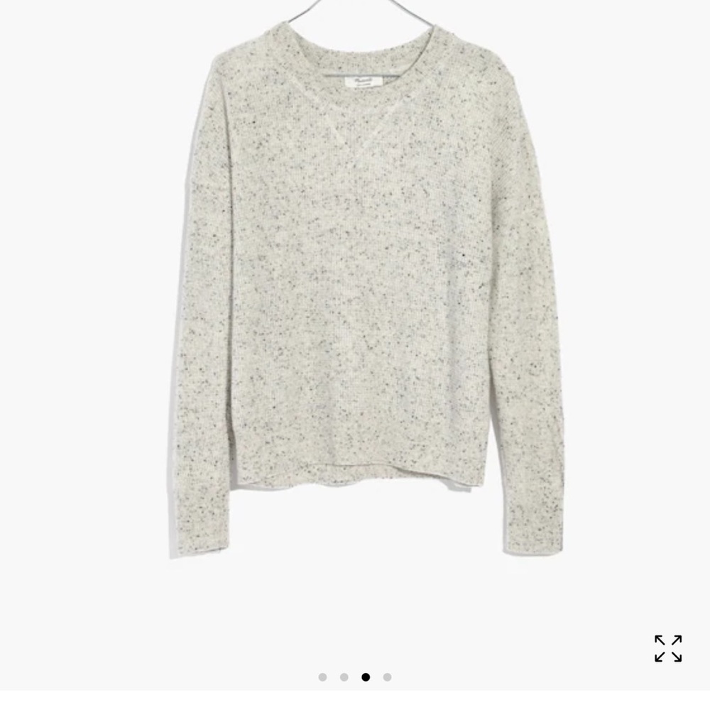 Madewell Cream Speckled Scoopneck Pullover